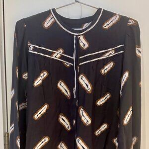 Ba&sh Capella Black Blouse Women’s Size 1 small Long Sleeve Top